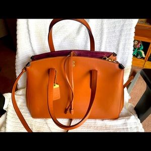 Coach saddle handbag.  Glove Leather,  Cooper.